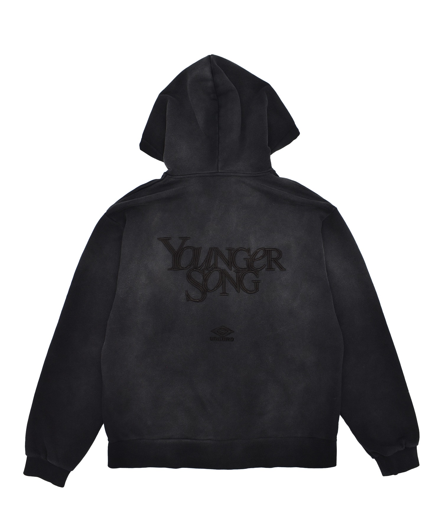 UMBRO アンブロ × Younger Song ヤンガーソング コラボ ジップアップ パーカー 裏毛 MD27-LHD03 ムラサキスポーツ限定(BLACK-M)
