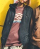 UMBRO アンブロ × Younger Song ヤンガーソング コラボ ジップアップ パーカー 裏毛 MD27-LHD03 ムラサキスポーツ限定(BLACK-M)
