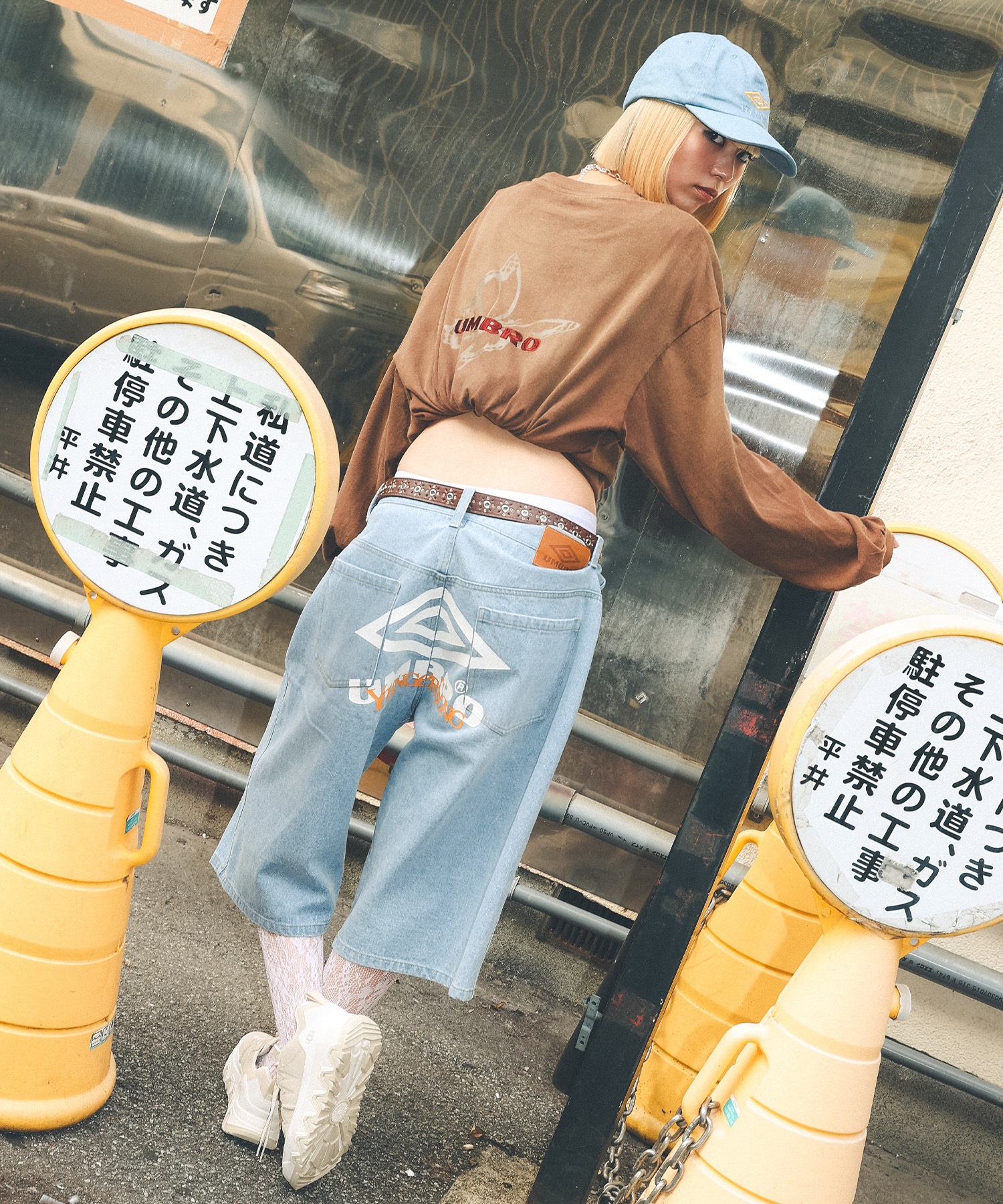 UMBRO アンブロ × Younger Song ヤンガーソング コラボ 長袖 Tシャツ ロンT MD27-LST02A ムラサキスポーツ限定(BLACK-S)