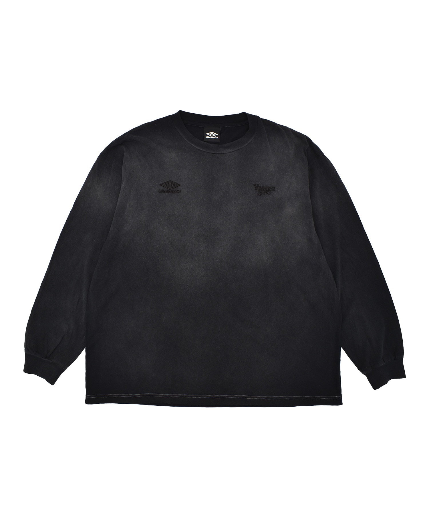 UMBRO アンブロ × Younger Song ヤンガーソング コラボ 長袖 Tシャツ ロンT MD27-LST02B ムラサキスポーツ限定(BLACK-S)
