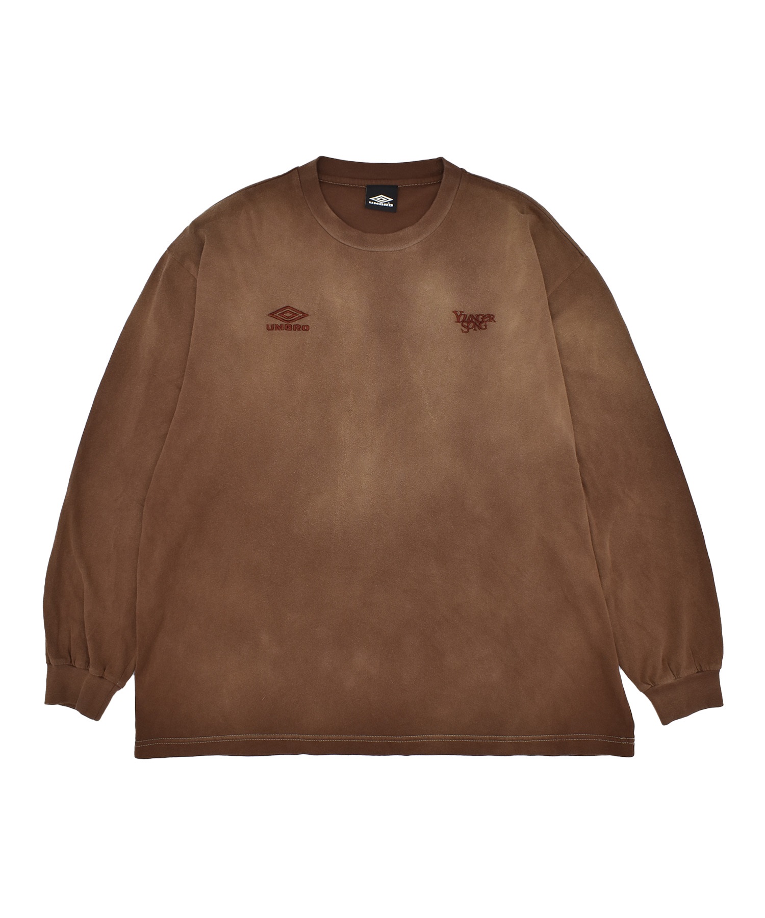 UMBRO アンブロ × Younger Song ヤンガーソング コラボ 長袖 Tシャツ ロンT MD27-LST02B ムラサキスポーツ限定(BLACK-S)
