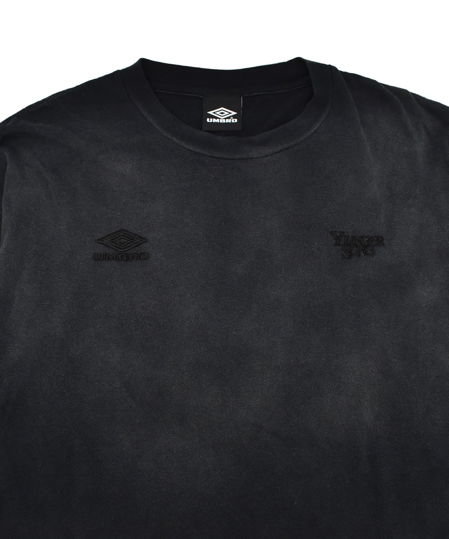 UMBRO アンブロ × Younger Song ヤンガーソング コラボ 長袖 Tシャツ ロンT MD27-LST02B ムラサキスポーツ限定(BLACK-S)