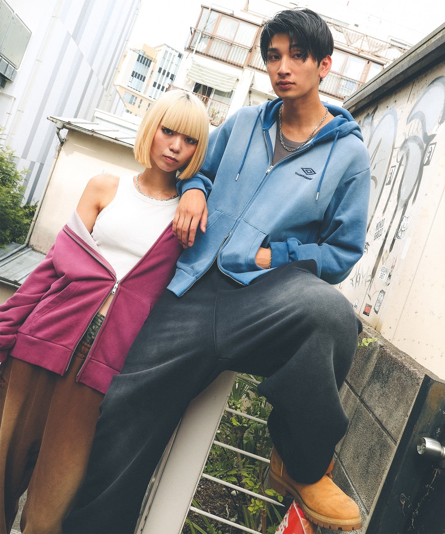 UMBRO アンブロ × Younger Song ヤンガーソング コラボ スウェットパンツ ロングパンツ MD27-LPT05 ムラサキスポーツ限定(BLACK-M)