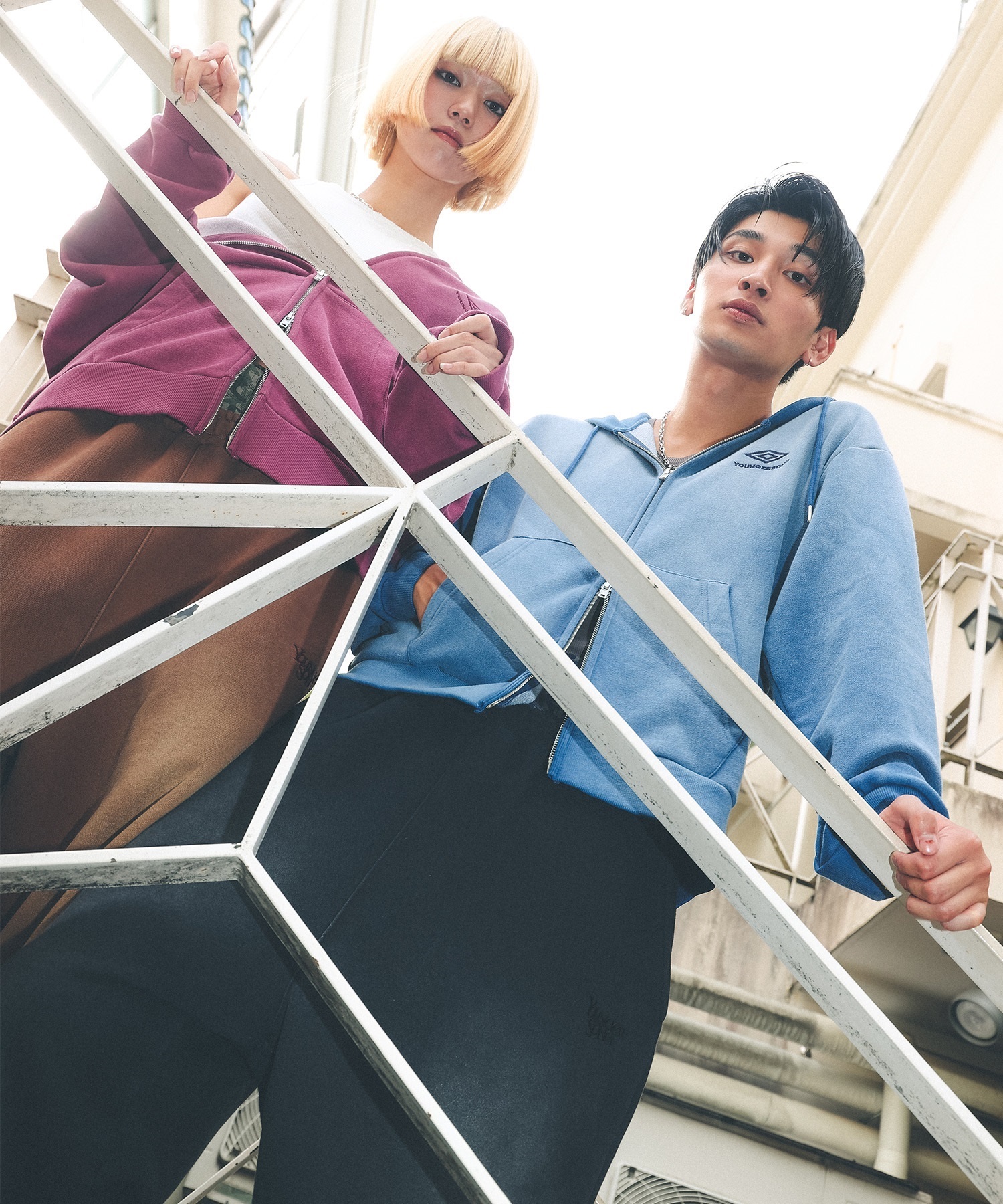 UMBRO アンブロ × Younger Song ヤンガーソング コラボ スウェットパンツ ロングパンツ MD27-LPT05 ムラサキスポーツ限定(BLACK-M)