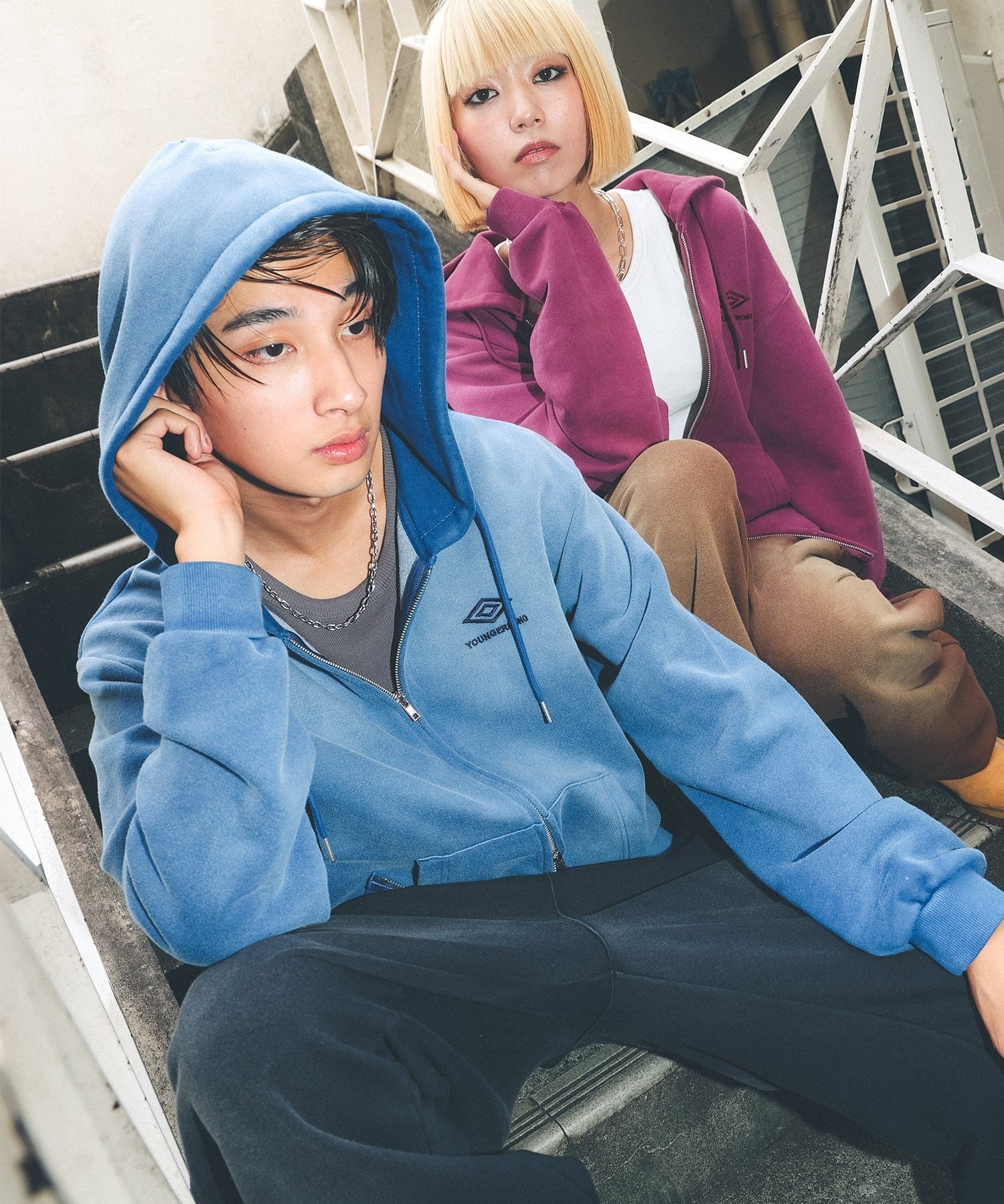 UMBRO アンブロ × Younger Song ヤンガーソング コラボ スウェットパンツ ロングパンツ MD27-LPT05 ムラサキスポーツ限定(BLACK-M)