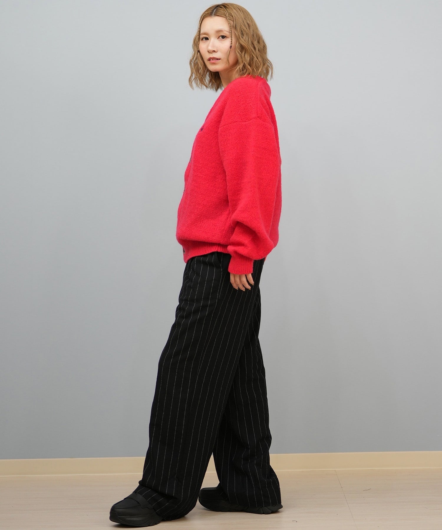 BEVERY HILLS P.C ビバリーヒルズポロクラブ ニット セーター カーディガン レディース シンプル ワンポイント 5487-6750(01RD-M)