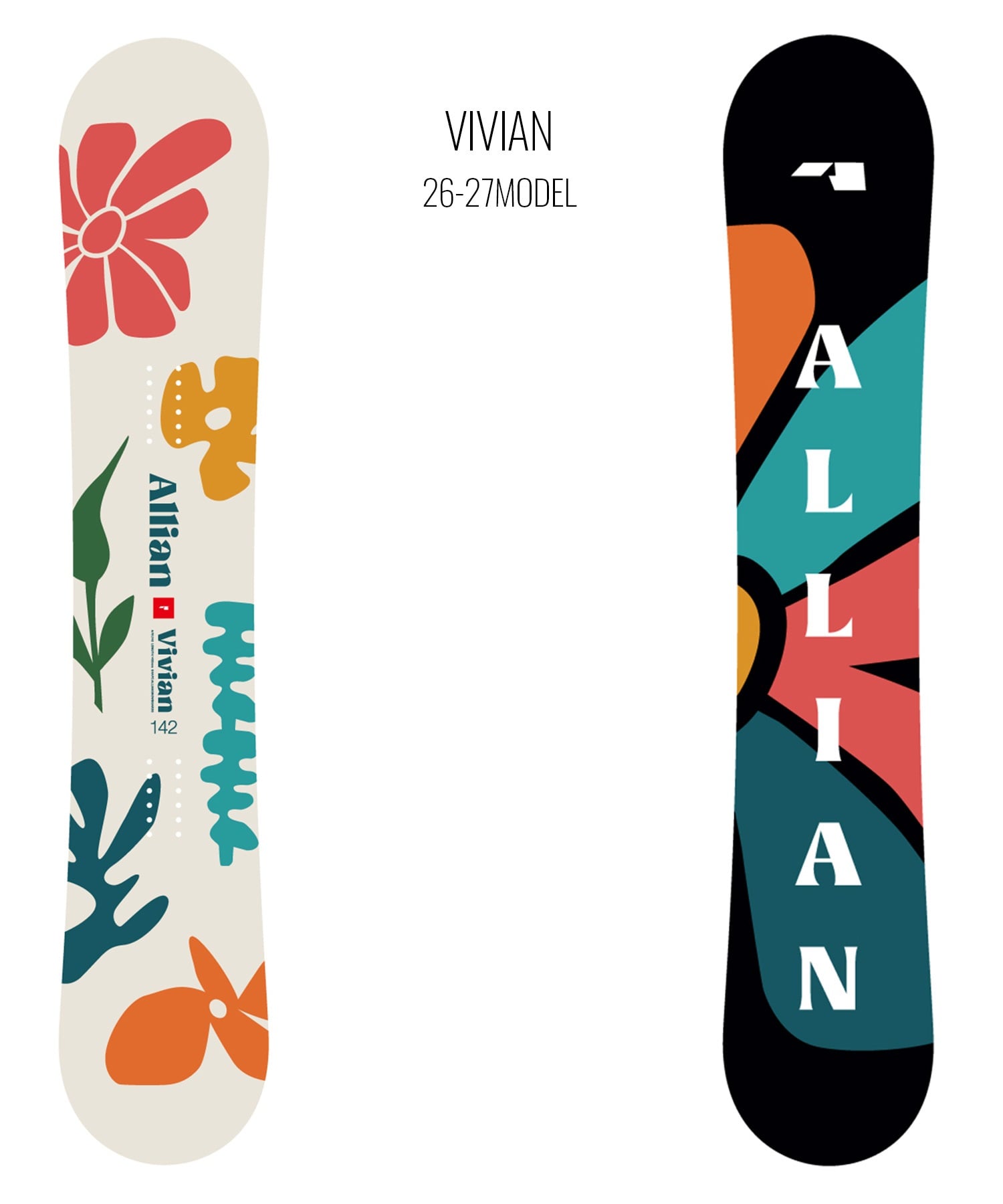 ALLIAN アライアン ビビアン VIVIAN スノーボード 板 フリーラン 初心者 オールマウンテン レディース 26-27 早期購入(WT/BK-138cm)