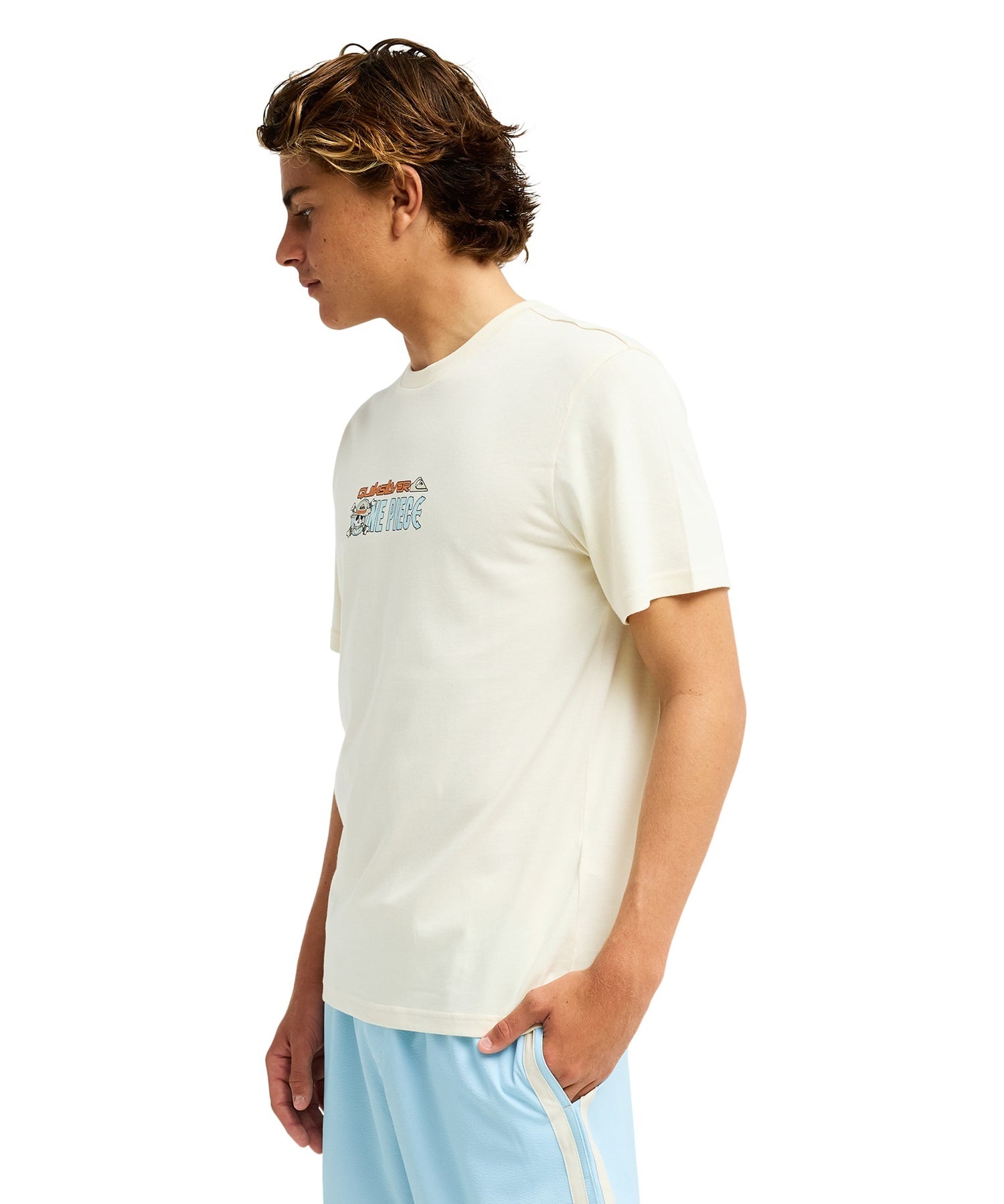 QUIKSILVER クイックシルバー 半袖 Tシャツ メンズ コラボ ONE PIECE X QUIKSILVER PIRATES ISLAND SS EQYZT08508(BWT-S)