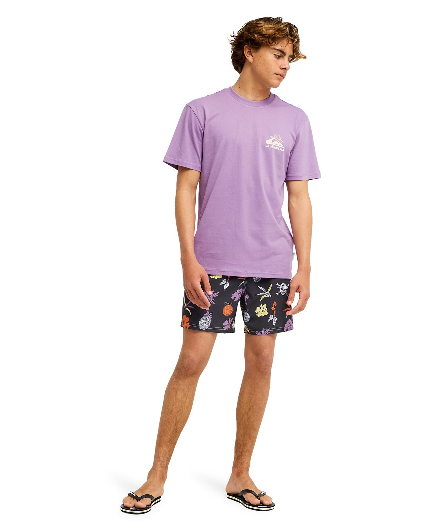 QUIKSILVER クイックシルバー  半袖 Tシャツ メンズ コラボ ONE PIECE X QUIKSILVER MERRY SS EQYZT08510(PLA0-S)