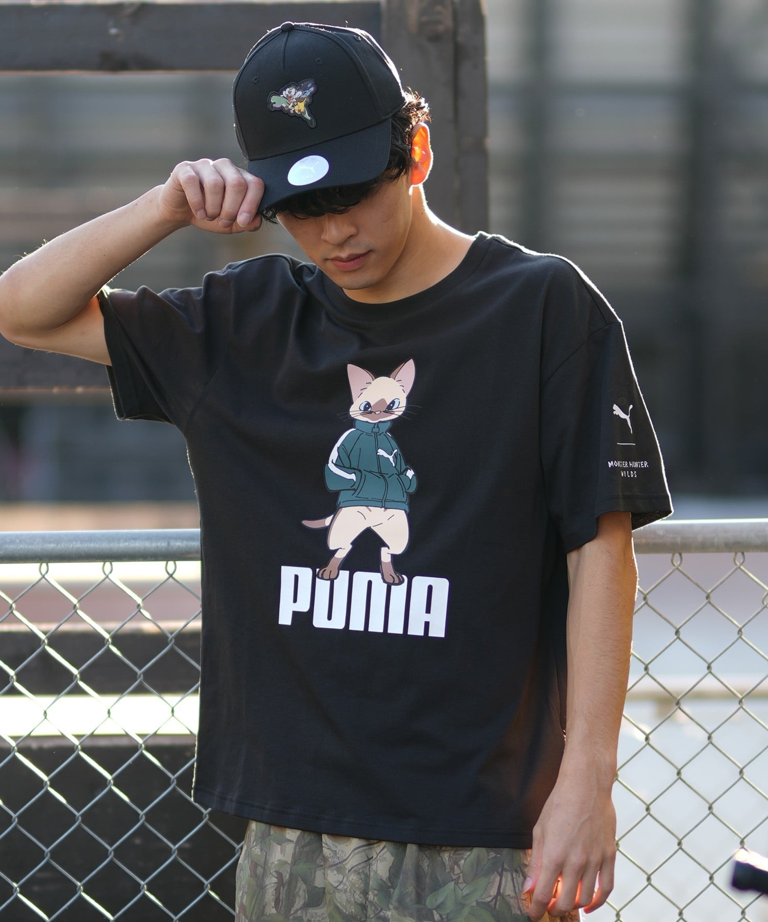 PUMA プーマ 半袖 Tシャツ メンズ モンスターハンターワイルズ コラボレーション 636486(01-M)