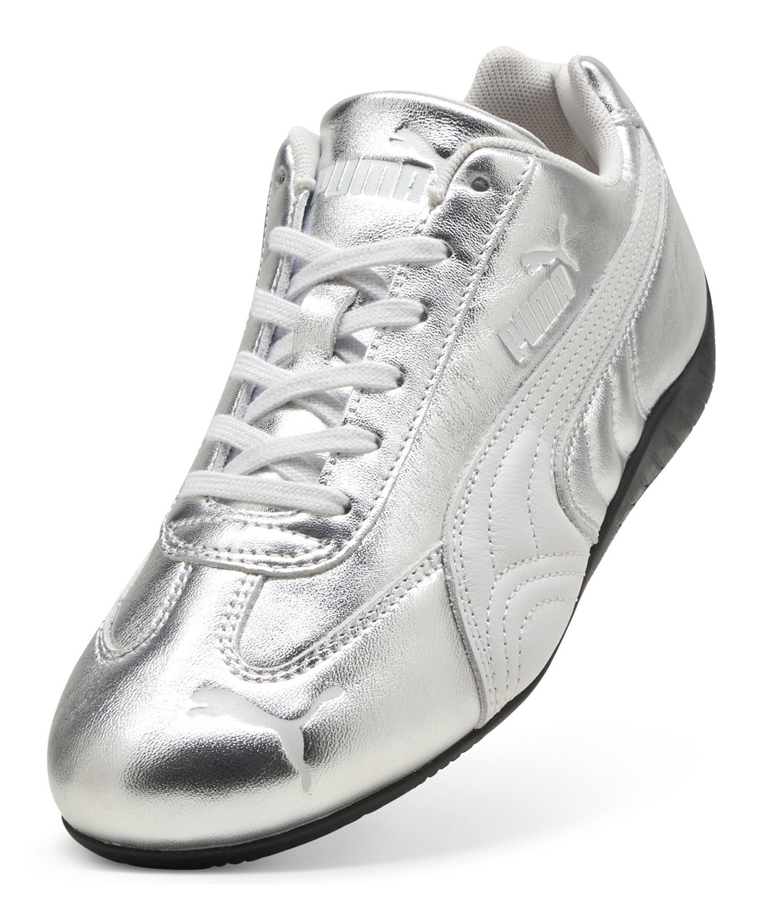 PUMA プーマ ロープロファイルスニーカー レディース ローカット SPEEDCAT SILVER WNS 406881 01(01-23.0cm)