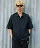 DEAR LAUREL ディアローレル 半袖 シャツ メンズ セットアップ対応 SHORE TECH SS SHIRT DL26S-2402(BLK-M)