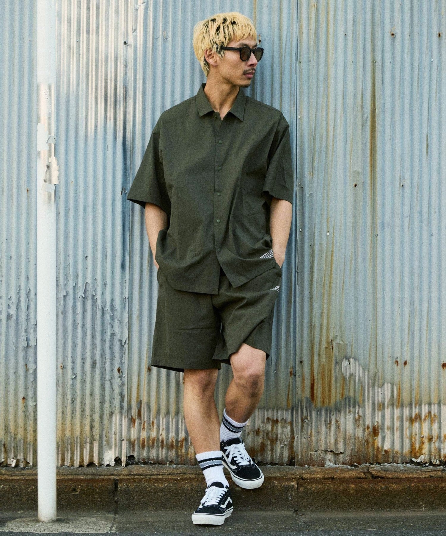 DEAR LAUREL ディアローレル ショーツ ハーフパンツ メンズ セットアップ対応 SHORE TECH SHORTS DL26S-3301(BLK-M)