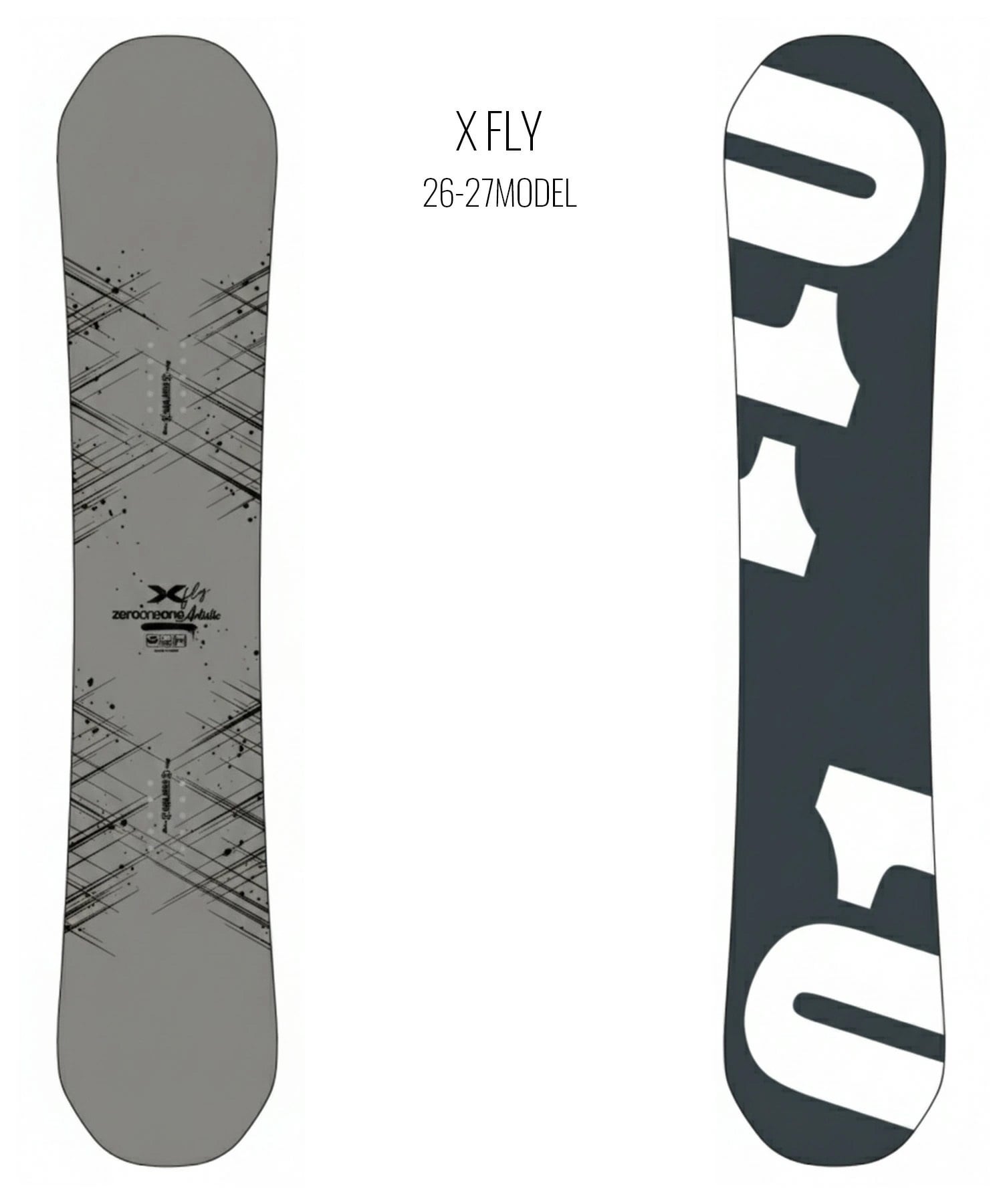 011Artistic ゼロワンワンアーティスティック エックスフライ X FLY スノーボード 板 グラトリ キャンバー 軽量 高反発 ユニセックス 26-27 早期購入(ONECOLOR-148cm)