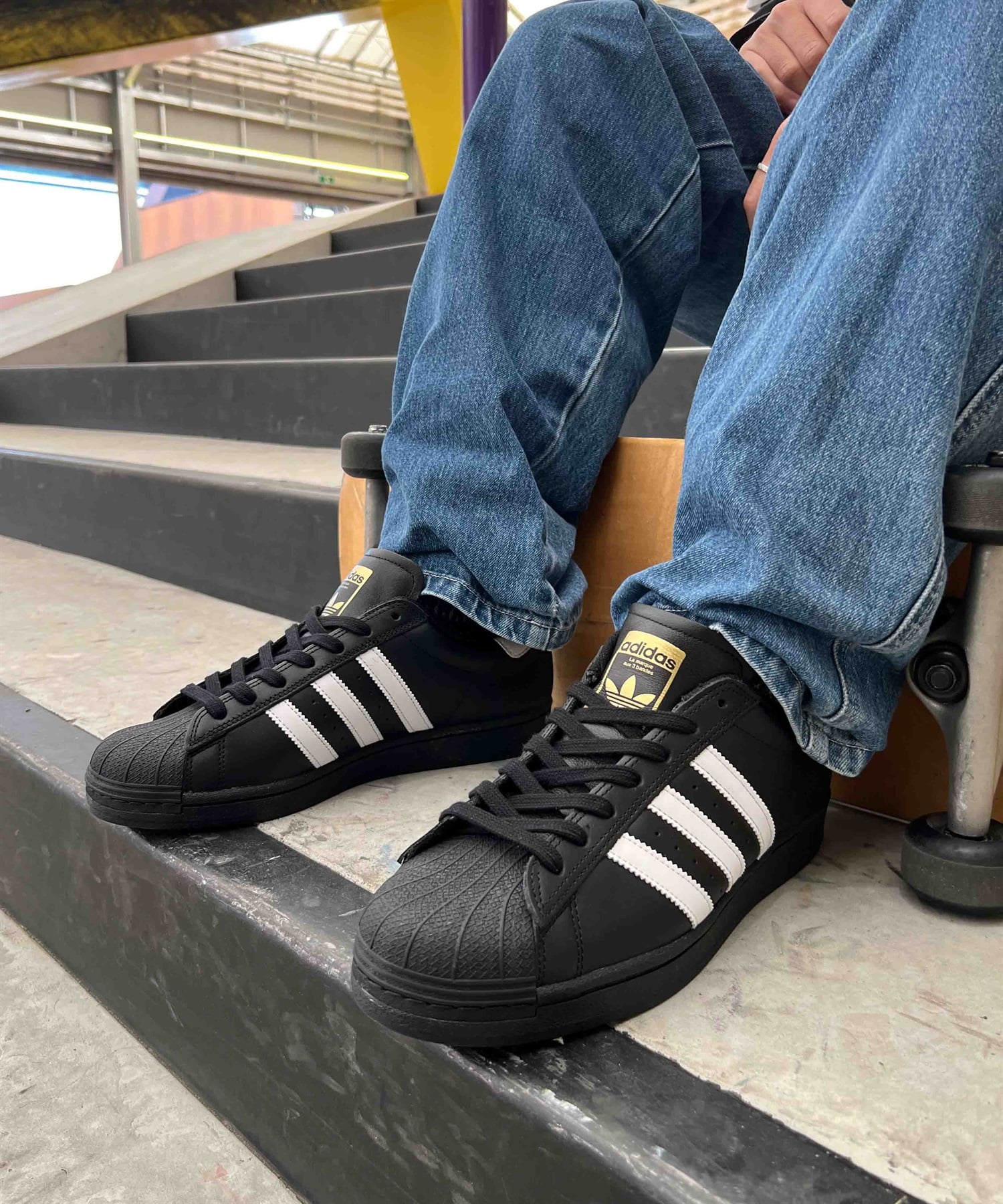 adidas skateboarding アディダス スケートボーディング スケシュー GW6931 SUPERSTAR ADV 421261902(BK/WT-23.0cm)