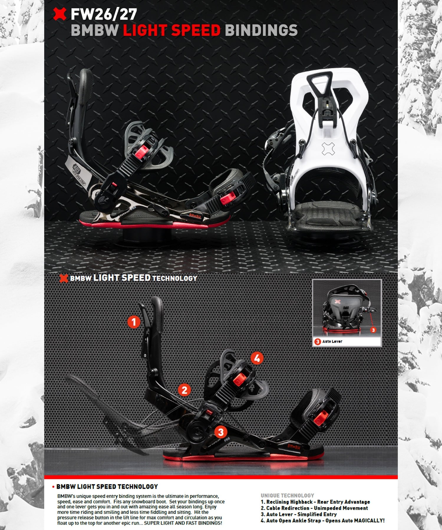 BENTMETAL ベントメタル スピードインプロ SPEED-IN PRO スノーボード バインディング ビンディング リアエントリー メンズ  26-27 早期購入(BLACK-S)